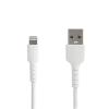 StarTech.com RUSBLTMM2M USB 2.0 - 480Mbps USB-A to Lightning Cable - 2m - White Durable - White - Heavy Duty - Rugged Aramid Fiber - USB Type A to Lightning Charger - Sync Power Cord - Apple MFi Certified - iPad - iPhone 12 StarTech.com RUSBLTMM2M USB 2.0 - 480Mbps USB-A to Lightning Cable - 2m - White Durable - White - Heavy Duty - Rugged Aramid Fiber - USB Type A to Lightning Charger - Sync Power Cord - Apple MFi Certified - iPad - iPhone 12