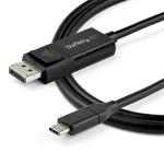 StarTech CDP2DP141MBD 3ft (1m) USB-C to DisplayPort 1.4 Cable 8K 60Hz/4K - Bidirectional DP to USB-C or USB-C to DP Reversible Video Adapter Cable -HBR3/HDR/DSC - USB Type-C/TB3 Monitor Cable
