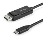 StarTech CDP2DP2MBD 6ft (2m) USB-C to DisplayPort 1.2 Cable 4K 60Hz - Bidirectional DP to USB-C or  USB-C to DP Reversible Video Adapter Cable - HBR2/HDR - USB Type C/TB3 Monitor Cable