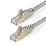 StarTech 6ASPAT10MGR 10 m CAT6A Ethernet Cable - 10 Gigabit Shielded Snagless RJ45 100W PoE Patch Cord - 10GbE STP Category 6a Network Cable w/Strain Relief - Grey Fluke Tested UL/TIA Certified