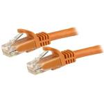 StarTech.com N6PATC150CMOR Cat6 - 10GbE - 100W PoE Ethernet Cable - 1.5m - Orange Gigabit Ethernet Wire / 650MHz 100W PoE RJ45 UTP Network / Patch Cord Snagless with Strain Relief Fluke Tested / Wiring is UL Certified / TIA - Male to Male
