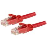StarTech.com N6PATC750CMRD Cat6 - 10GbE - 100W PoE Ethernet Cable - 7.5m - Red Gigabit Ethernet Wire / 650MHz 100W PoE RJ45 UTP Network / Patch Cord Snagless with Strain Relief Fluke Tested / Wiring is UL Certified / TIA - Male to Male