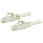 StarTech.com N6PATC750CMWH Cat6 - 10GbE - 100W PoE Ethernet Cable - 7.5m - White Gigabit Ethernet Wire / 650MHz 100W PoE RJ45 UTP Network / Patch Cord Snagless with Strain Relief Fluke Tested / Wiring is UL Certified / TIA - Male to Male