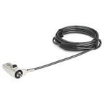 StarTech LTLOCKNBL 2m(6ft) Laptop Cable Lock - 4-Digit Combination Laptop/Desktop Security Cable Lock for for Wedge Slot Computers - Anti-Theft Vinyl-Coated Steel Combo Cable Lock - Portable