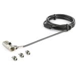 StarTech.com LTULOCK4D 6.5' (2m) 3-in-1 Universal Laptop Cable Lock - 4-Digit Combination Laptop/Desktop Security Cable Lock Compatible w/ K-Slot, Nano & Wedge Slot Computer - Anti-Theft Steel Cable