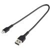 StarTech.com RUSBLTMM30CMB USB 2.0 - 480Mbps USB-A to Lightning Cable - 30cm - Black Durable - Black - Heavy Duty - Rugged Aramid Fiber - USB Type A to Lightning Charger - Sync Power Cord - Apple MFi Certified - iPad - iPhone 12 StarTech.com RUSBLTMM30CMB USB 2.0 - 480Mbps USB-A to Lightning Cable - 30cm - Black Durable - Black - Heavy Duty - Rugged Aramid Fiber - USB Type A to Lightning Charger - Sync Power Cord - Apple MFi Certified - iPad - iPhone 12