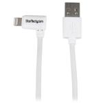 StarTech USBLT1MWR Angled Lightning to USB Cable - 3ft - White