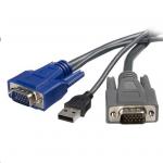 StarTech SVUSBVGA6 Ultra-Thin USB VGA 2-in-1 KVM Cable - 1.8m