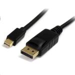 StarTech.com MDP2DPMM3M 4K x 2K Mini DisplayPort to DisplayPort 1.2 Cable - 3m (10ft) - Black 4K x 2K UHD Mini DP to DP Cable for monitor / mDP to DP Converter Cord - Male to Male