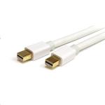 StarTech MDPMM3MW 3m (10ft) Mini DisplayPort Cable - 4K x 2K Ultra HD Video - Mini DisplayPort 1.2 Cable - Mini DP to Mini DP Cable for Monitor - mDP Cord works w/ Thunderbolt 2 Ports - White