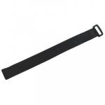 Dynamix CAB300-BLACK 300mm x 20mm Hook and loop fastner Cable Tie BLACK Colour (Packs of 10) Hook and Loop Cable Tie