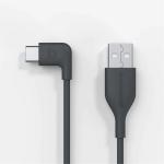 Bouncepad BP-CABCA2 USB-C to USB-A Cable - 2m - Black Right Angled