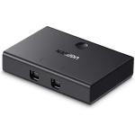 UGREEN UG-30345 USB Sharing Switch USB 2.0 Peripheral Switcher Adapter Box 2 Computer Share 1 USB Device Hub for Printer Scanner with 2 Pack USB 2.0 Male Cable