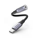 UGREEN UG-80154 USB-C to 3.5mm Cable - 10cm - Space Grey Male to Female - Aluminum Shell - Braided