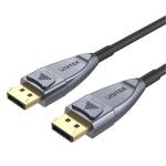 Unitek C1617GY DisplayPort 1.4 DisplayPort Cable - 15m - Space Grey + Black Active Optical - Up to 8K 60Hz - Up to 32.4Gbps - Long Distance A/V Lossless Transmission - Ultrapro