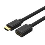 Unitek Y-C166K 3M HDMI 2.0 Extension Male   to HDMI Female Cable - Supports 4K 6Hz, HDR1,HDCP2.2,3D,& 7.1 Surround Sound - Gold-Plated Connectors - High-Speed 18Gbps - 28AWG