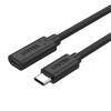 Unitek C14086BK USB 3.1 USB-C Extension Cable - 50cm - Black Up to 10Gbps - Reversible USB-C - Power Delivery - Sync & Charge Unitek C14086BK USB 3.1 USB-C Extension Cable - 50cm - Black Up to 10Gbps - Reversible USB-C - Power Delivery - Sync & Charge