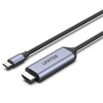 Unitek V1423B 1.8m USB-C to HDMI Cable - Supports Premium AV UltraHD 8K Supports Res up to 8K60Hz - Stream with HDCP2.3 - Aluminium Housing - Plug & Play - Black Cable, Grey Connectors