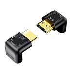 Unitek A1046A HDMI 2.1 HDMI Right Angle Adapter - Black 90 & 270 Degree - Up to 8K 60Hz - Gold-Plated Connectors - Plug & Play - HDR Images