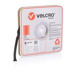 Velcro VEL20017  One-Wrap 19mm x 200mm Pre-sized Ties - 100 Ties per Roll - Integrated Hook & Loop - Easy Adjustable & Strong - Re-usable - Easy Cable Management - Black Colour