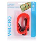 Velcro VEL22140 Cable Management Strap - 64.4cm - Orange - Pair Adjustable - Reusable - Hi-vis - Bundle & Secure Bulky Items - Restrains up to 30kg - 25mm Width