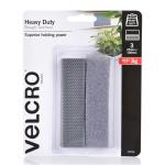 Velcro VEL25546 Cable Management Tape - 10cm - Grey - 6 Pack Heavy Duty - Pre-cut - Indoor / Outdoor - Rough Surfaces - Superior Holding Power up to 3kg - 25mm Width