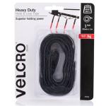 Velcro VEL25556 Cable Management Tape - 1m - Black Heavy Duty - Strong Bond for Indoor use - Superior Holding Power up to 3kg - 25mm Width