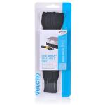 Velcro VEL25564 Cable Management Tie - 20cm - Black - 5 Pack One-Wrap - Reusable - Self-gripping - Super-strong - Ideal for wire control - 25mm Width