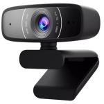 ASUS C3 Video Conferencing Camera 2 Megapixel - 30 fps - Black - USB Type A - 1920 x 1080 Video - Fixed Focus - Widescreen - Microphone - For Notebook, Monitor