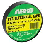 ABRO ABET-914BK - 20YDS ELECTRICAL TAPE ABRO 12X18X 20 YDS