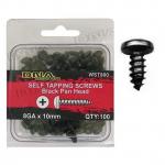 DNA WST800 SCREW PAN HEAD SELF TAPPING BLACK 8G 10MM (100 PACK)