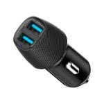 Promate VOLTRIP-DUO.BLK 3.4A Dual Port USB Car Charger. Charge 2 Devices at the Same Time. Short-Circuit & Over Charge Protection. Carbon Fiber Design. Compact & Sturdy. Universal Capatibility. Black Colour.