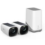 Eufy Security eufyCam 3 (S330) Wire-Free Security Camera Kit - 2 Pack (Homebase 3 Included), 4K, Integrated Solar Panel, Color Nightvision, Two-Way Auido, Up to 4TB Storage