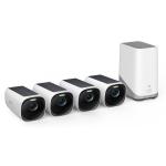 Eufy Security eufyCam 3 (S330) Wire-Free Security Camera Kit - 4 Pack (Homebase 3 Included), 4K, Integrated Solar Panel, Color Nightvision, Two-Way Audio, Up to 16TB Storage SSD/HDD