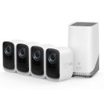 Eufy Security eufyCam 3C (S300) Wire-Free Security Camera Kit - 4 Pack (Homebase 3 Included), 4K, Color Nightvision, Two-Way Auido, Up to 4TB Storage