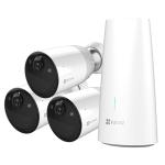 EZVIZ BC1-B3 Wire-Free Smart Camera System with Spotlight - 3 Pack, 2MP, 1920x1080, 30FPS, D-WDR, Colour Night Vision, Two-Way Talk, MicroSD Slot (Max. 256G)
