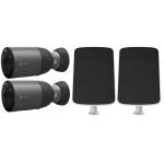 EZVIZ BC1c 8MP/4K Outdoor Wire-Free Smart Bettery Camera with Solar Panel - 2 Pack 1 x BC1c -2PK, 2 x CMT-SOLAR-C