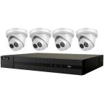HiLook 6MP/3K 8 Channel NVR Surveillance System with 3TB HDD, Include 4 x IPC-T261 Turret PoE IP Camera