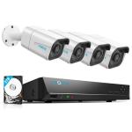 Reolink 8MP/4K 8 Channel NVR Surveillance System with 2TB HDD Includes 4x RLC-B800 Bullet Camera & 4x 18m Network Cable