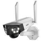 Reolink Duo 4G 4MP Twin Lense Wire-Free 4G LTE Smart Security Camera with Spotlight, 150° Viewing Angle, 2560x1440, Color NightVision, Two-Way Audio & Micro-SD Slot