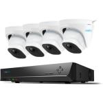 Reolink 5MP/2K 8 Channel NVR Surveillance System with 2TB HDD, 4 x RLC-520 AI Dome Camera, 4 x 18m Network Cable