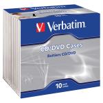 Verbatim 41852 CD/DVD blank Jewel Cases 10 Pack standard black storage cases