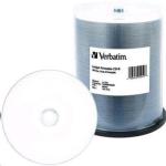 Verbatim 95252 CD-R 80Min White Wide Inkjet Printable 100 Pack 52x AZO