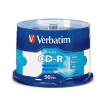 Verbatim 41908 CD-R 700MB 50Pk White InkJet 52x