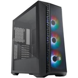 Cooler Master MasterBox MB520 MESH ATX MidTower Gaming Case Tempered Glass with DarkMirror Front CPU Cooler Support Upto 165mm, GPU Upto 410mm, 7XPCI Slots, 360mm Rad Supported, 3X120mm A-RGB Fan Pre-installed, Front I/O: 1XUSB, 1XType C, H