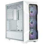 Cooler Master MasterBox TD500 V2 Mesh White ATX MidTower Gaming Case 3X 120mm ARGB Fans CPU Cooler Support Upto 165mm, GPU Support Upto 410mm, 7x PCI Slot, 360mm Radiator Supported, Front I/O: 2x USB, 1x Type C, HD Audio