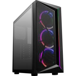 Cooler Master MasterBox CMP510 with 650W PSU MidTower Gaming Case Tempered Glass, 3X A-RGB Fan, CPU Cooler Supports Upto 161mm, GPU Upto 350mm, 240mm Rad Supported, 7X PCI Slot, Front I/O: 2XUSB, HD Audio,650W MEPS Ready PSU.