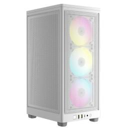 Corsair iCUE 2000D RGB Airflow White MINI ITX  Gaming Case Tempered Glass, CPU Cooler Supports Upto 90mm, Graphs Card Supports Upto 365mm,Three-Slot GPU Support, SFX or SFX-L PSU Required