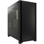 Corsair 4000D Black ATX MidTower Gaming Case Tempered Glass, CPU Cooler Supports Upto 170mm, GPU Supports Upto 360mm, 7+2(Vertical) PCI Slot, 360mm Radiator Supported, Front: 1X USB, 1X Type C, HD Audio, NO PSU