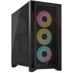 Corsair iCUE 4000D RGB Airflow Black ATX MidTower Gaming Case Tempered Glass, 3 X ARGB Fans , CPU Cooler Support Upto 170mm, GPU Support Upto 360mm, 360mm Rad Supported, 7+2 (Horizontal) PCI Slot, Front I/O: 1XUSB, 1XType C, HD Audio